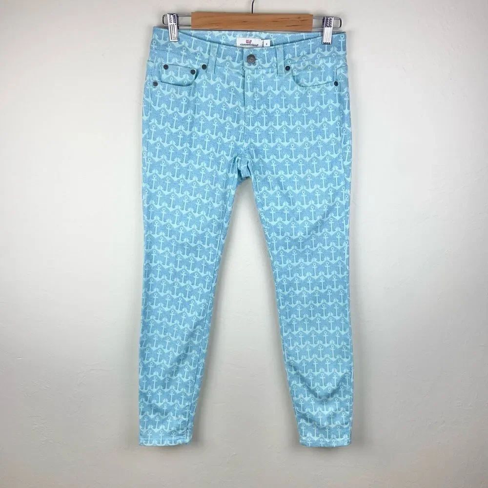 Vineyard Vines Anchor Skinny Ankle Jeans - Light Blue